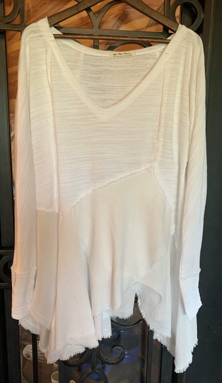 Free People We The Free Comin In Hot Tunic Boho Top Womens Very Oversized Small